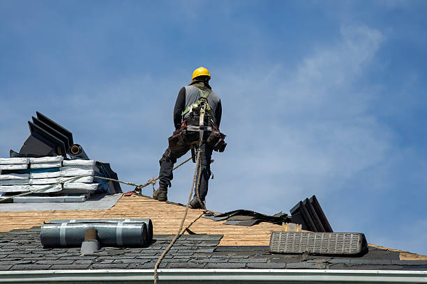 Professional Gutter Installation technician working in Jacks Creek, TN